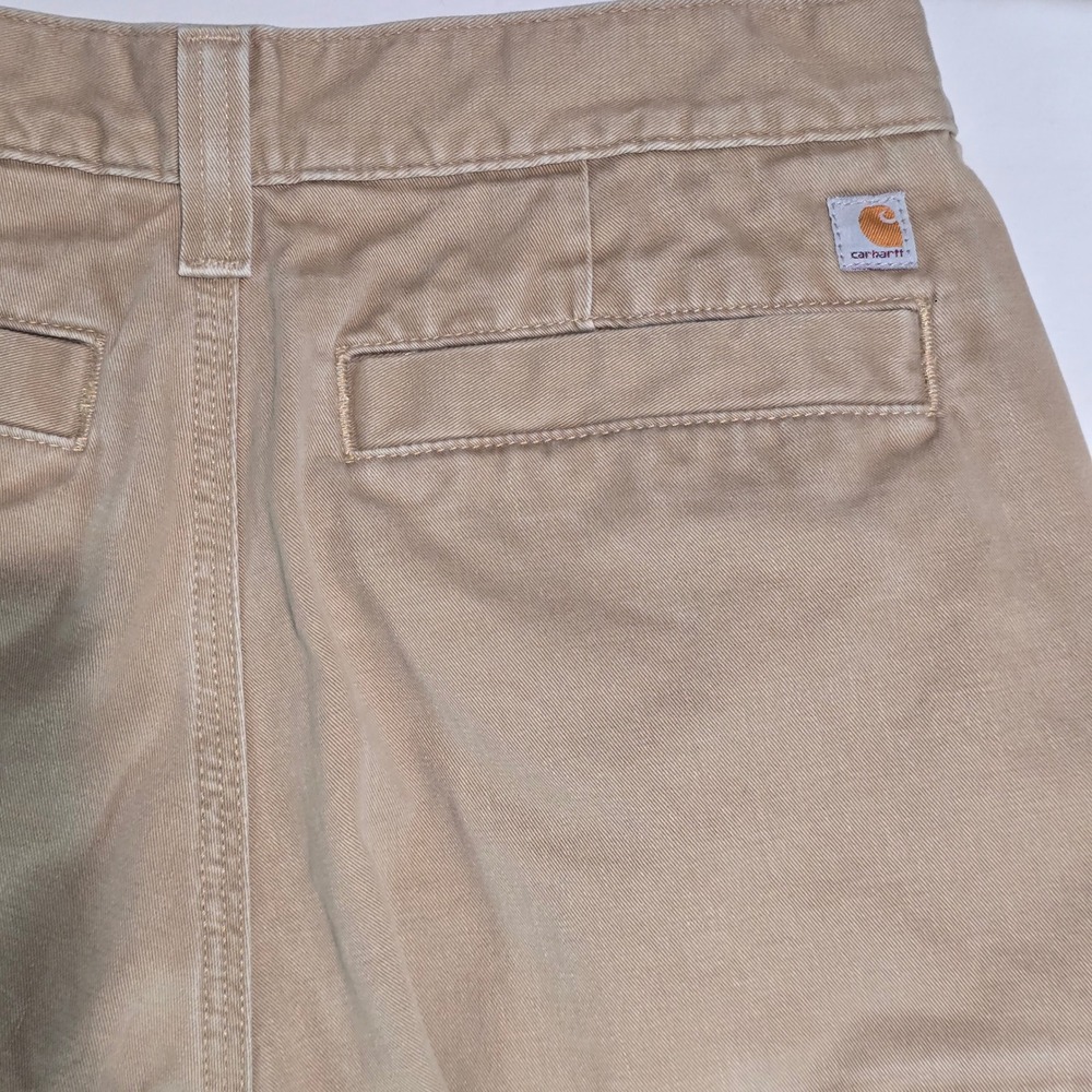 Carhartt Mens 30x32 Tan Canvas Work Pants Straight Leg Khaki 100095-253‎ B01 - Picture 7 of 16